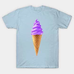 Lavender Purple Soft Serve Ice Cream Cone T-Shirt